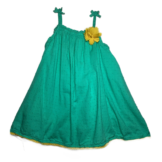 3T Girls  Genuine Kids Seafoam Green Dress w/Yellow Accents