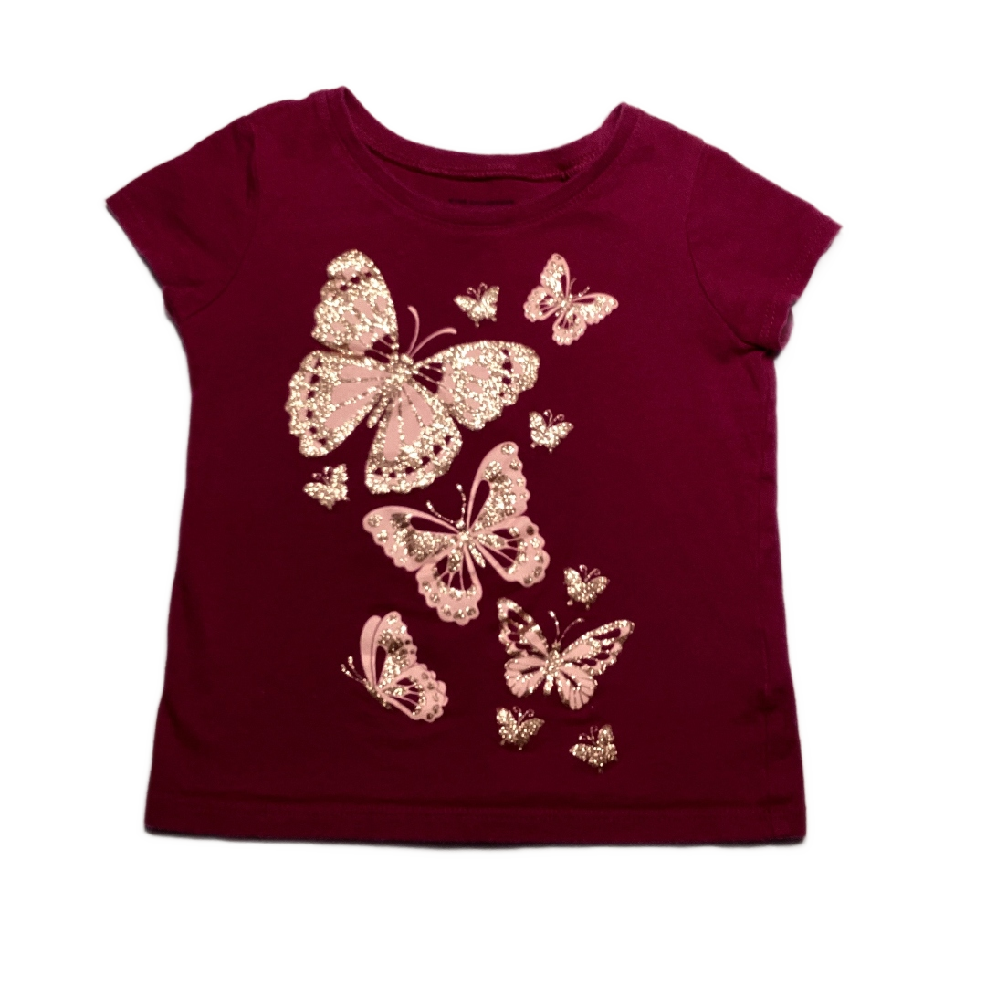 3T Girls  The Children's Place Magenta Tshirt w/Gold Butterflies