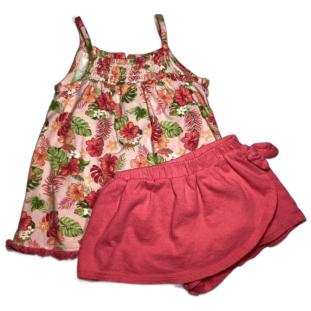 3T Girls  Isaac Mizrahi Pink/Melon Floral Set