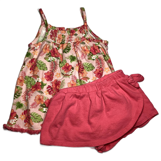 3T Girls  Isaac Mizrahi Pink/Melon Floral Set