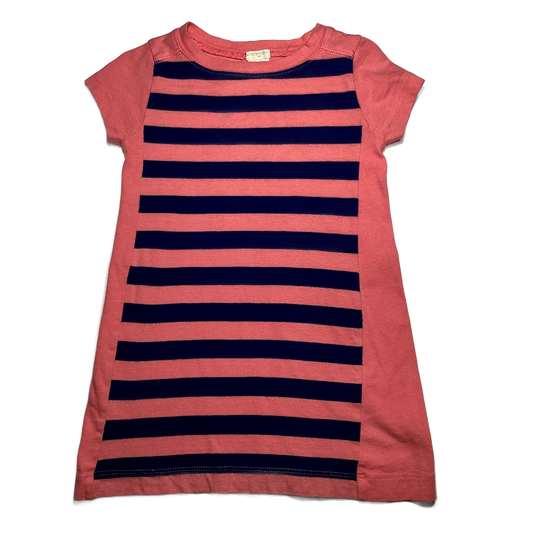3T Girls  Crewcuts Peachy Pink and Royal Stripe Dress