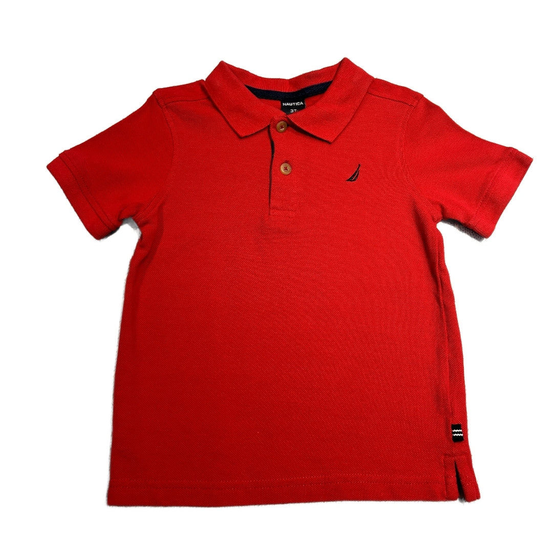 3T Boys Nautica Red Polo Shirt