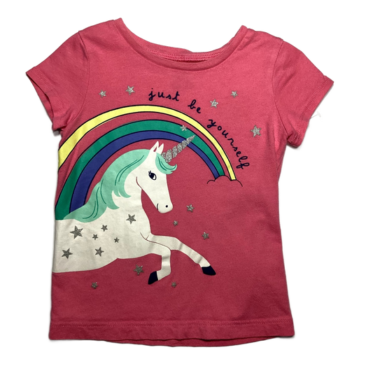 3T Girls  Carter's Pink Just Be Yourself Unicorn Tshirt
