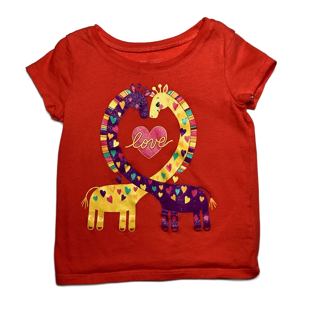 3T Girls  The Children's Place Dark Melon Giraffe Love Shirt