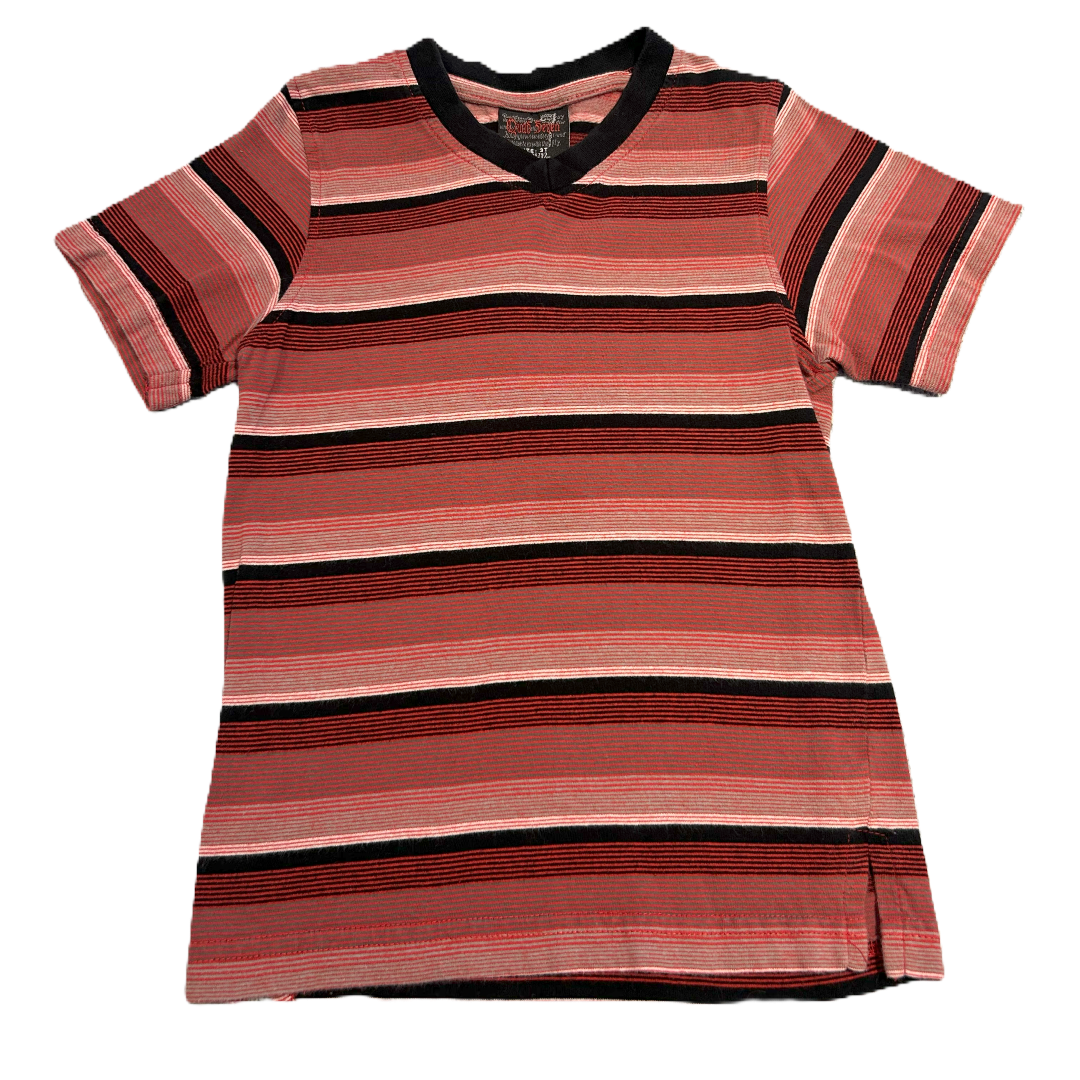 3T Boys Quad Seven Red/Black Stripe Tshirt