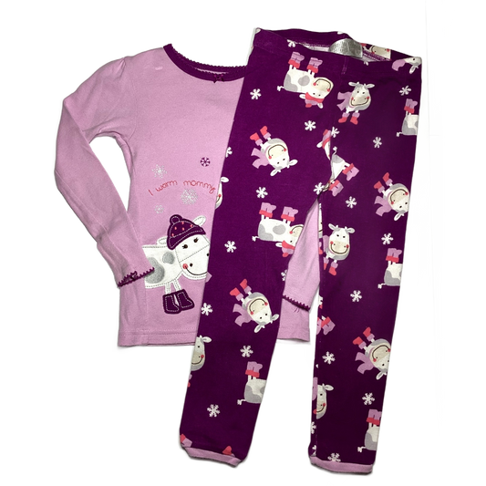 3T Girls  Just One You Lilac I Warm Mommy's Heart 2 Piece Pajamas