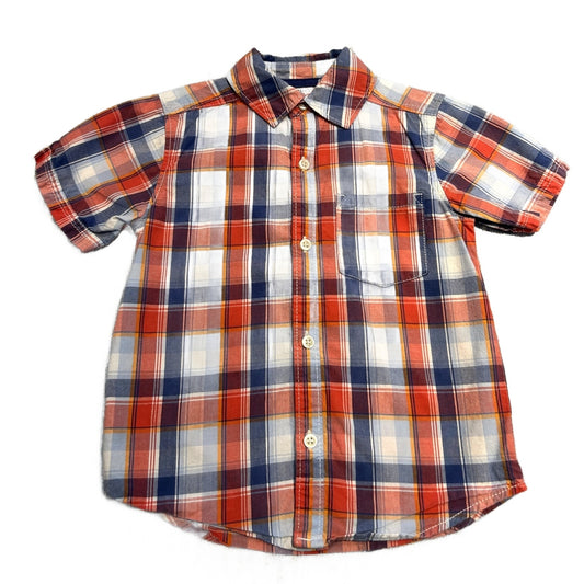 3T Boys Carter's Red/White/Blues Plaid Button Down