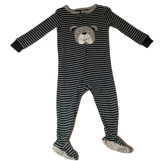 9-12 Boys Carter's Gray Striped Sleeper