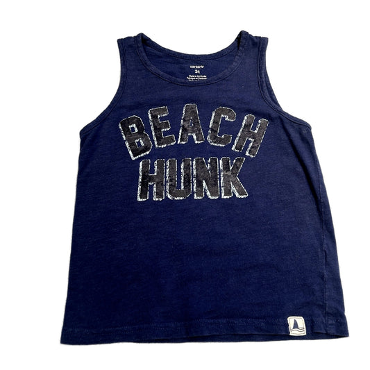 3T Boys Carter's Navy Blue Beach Hunk Tank Top