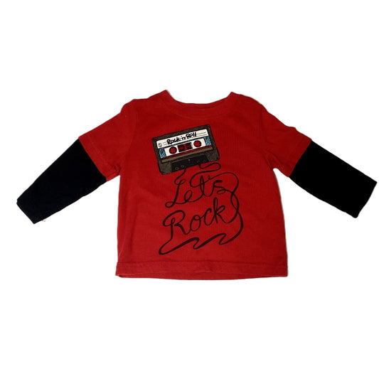 9-12 Boys Circo Red/Black Let's Rock Long Sleeve