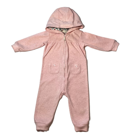 9-12 Girls Carter's Pink Bear One Piece