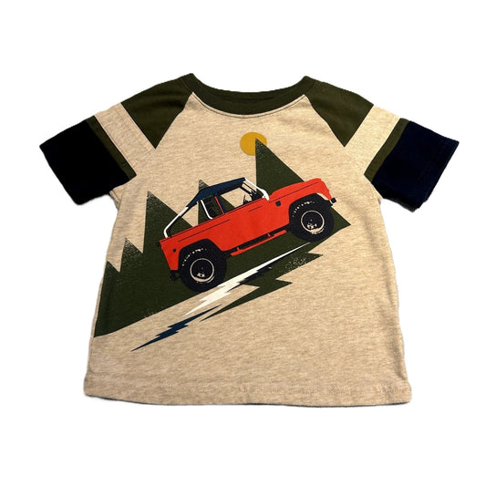 3T Boys Garanimals Mountain Car Oatmeal /Sage Tshirt