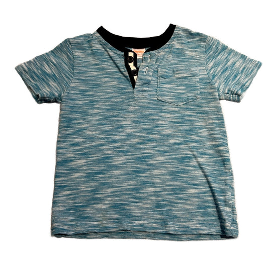 3T Boys Gymboree Dark Turquoise/Navy Button Down Tshirt