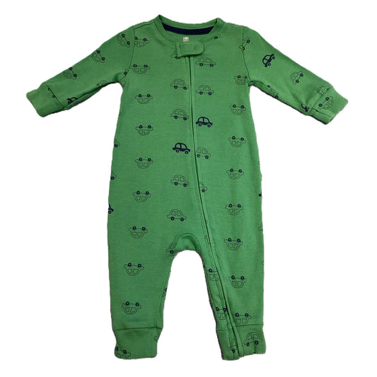 3-6 Boys Baby Gap Green Cars Sleeper