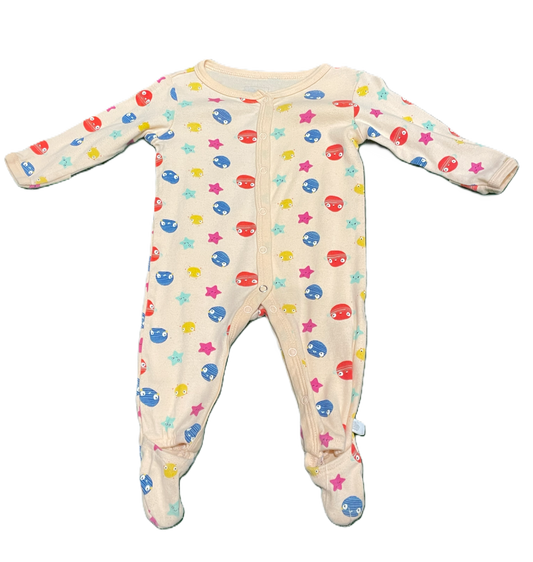 6-9 Girls Rosie Pope Pink w/Colorful Planets Sleeper
