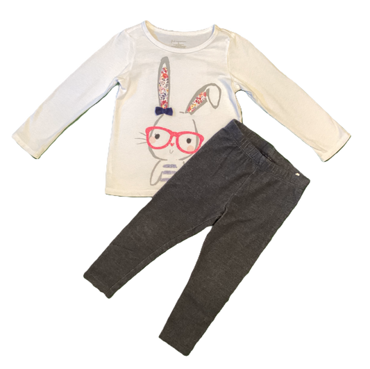 3T Girls First Impressions Bunny Shirt, Jumping Beans Jeggings