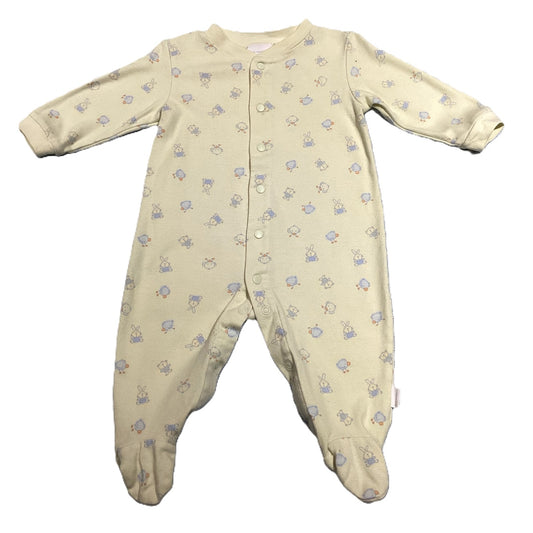 6-9 Boys First Moments Yellow Sleeper w/Bunnies and Chicks