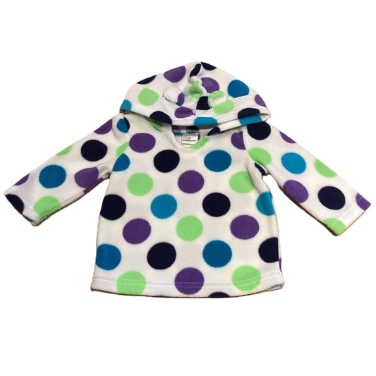 3-6 Girls Jumping Beans Big Polka Dot Hooded Pullover Sweatshirt