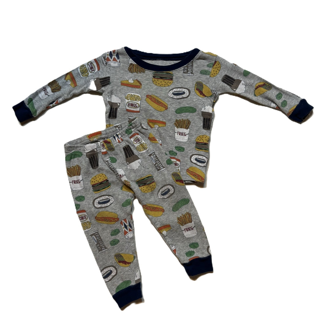 9-12 Boys Carter's Fast Food Long Sleeve Pajamas
