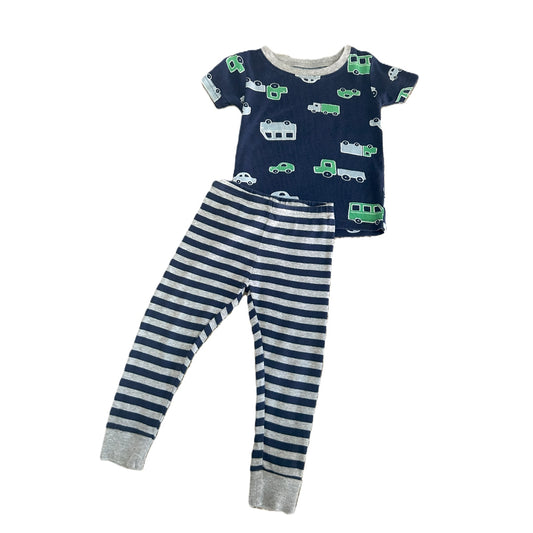 2T Boys Carter's Navy Truck Pajamas Set