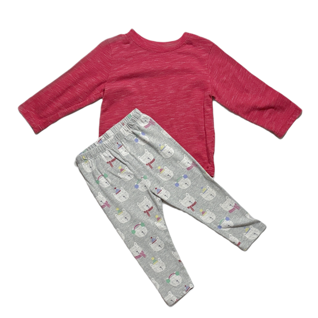 12-18 Girls Garanimals Red Long Sleeve Shirt, Baby Gap Polar Bear Leggings