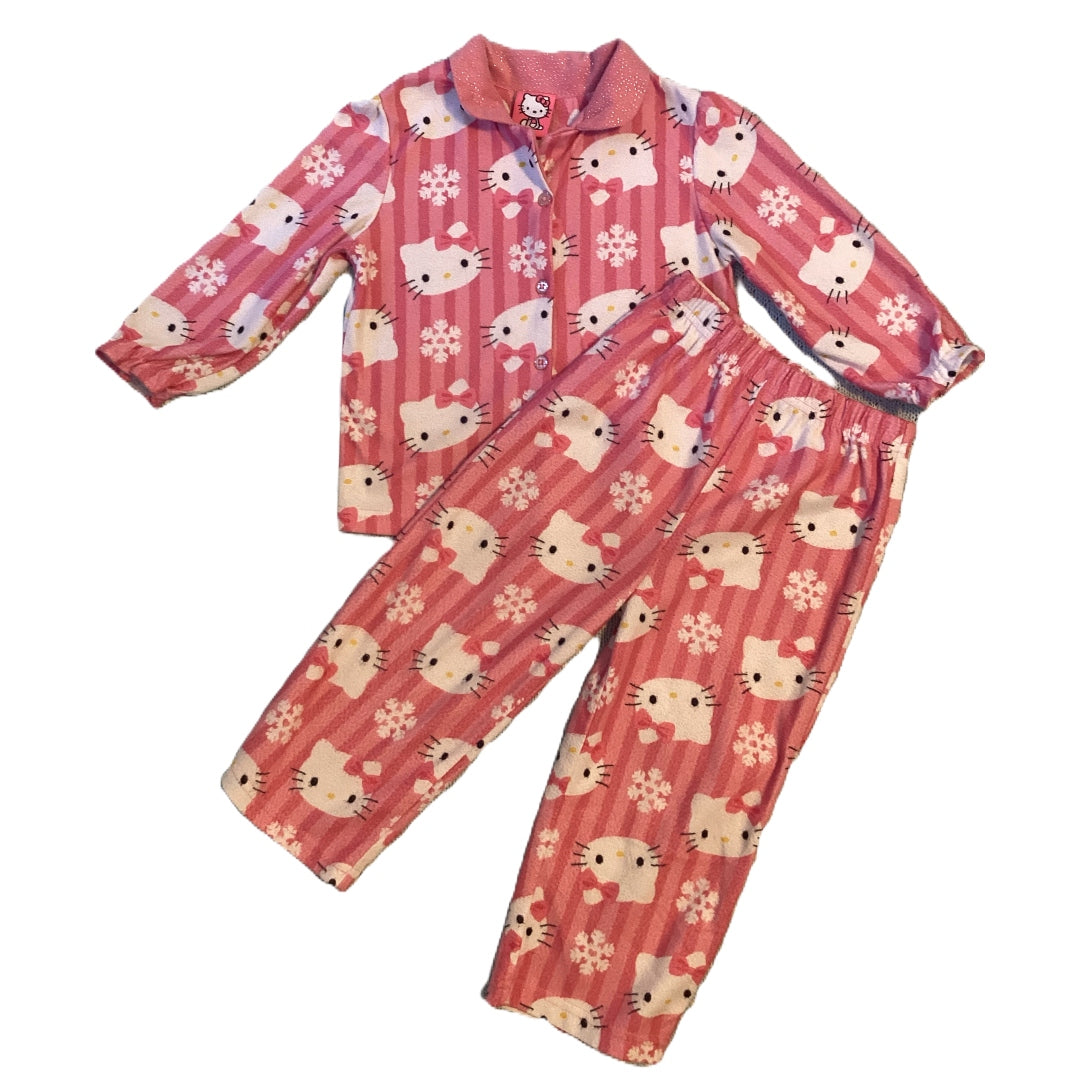 3T Girls Hello Kitty 2 Piece Fleece Pajamas
