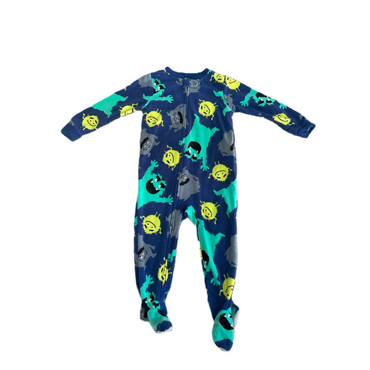 2T Boys Just One You Navy with Monsters Fleece Sleeper