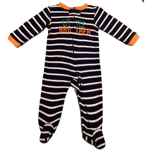 6-9 Boys Just One You Navy/White/Orange Little Brother Sleeper