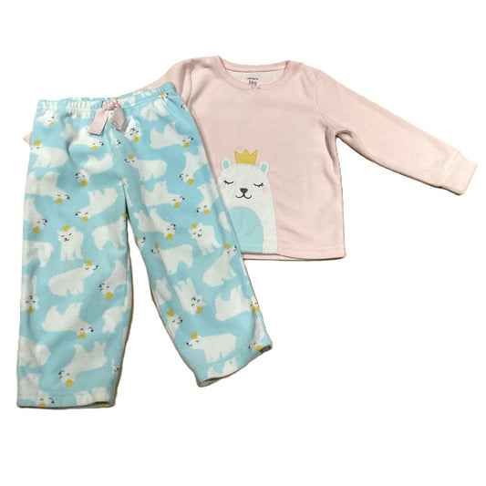 18-24 Girls Carter's Princess Polar Bear Fleece Pajama Set