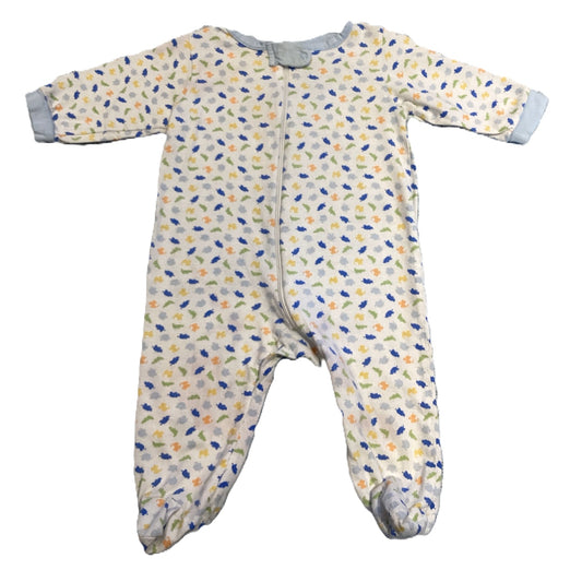 3-6 Boys White w/Tiny Animals Gerber Sleeper