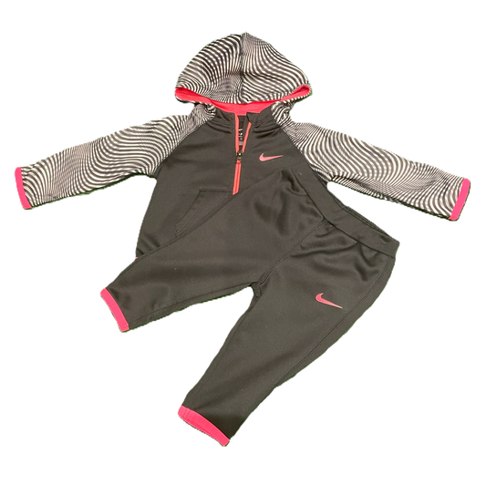 6-9 Girls Nike Black/Hot Pink Track Suit