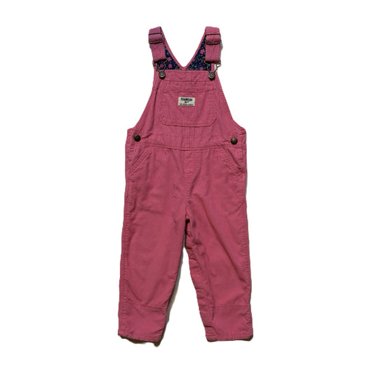 18-24 Girls Oshkosh B'Gosh Pink Corduroy Overalls