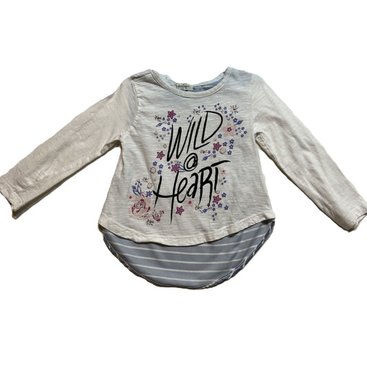 2T Girls Jessica Simpson Wild at Heart Long Sleeve Shirt