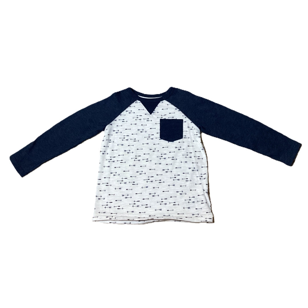 3T Boys Old Navy Ivory w/Navy Arrows Long Sleeve Shirt