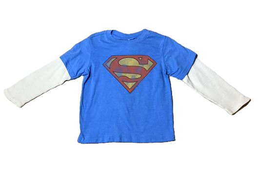 3T Boys Baby Gap Vintage Superman Long Sleeve Shirt