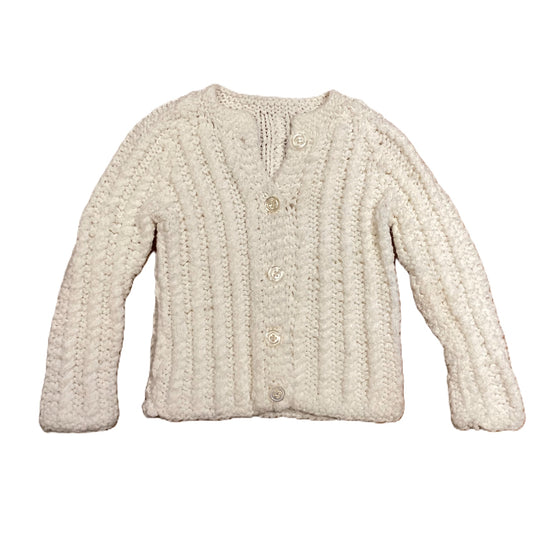 0-3 Girls Handmade Cable Knit Cardigan