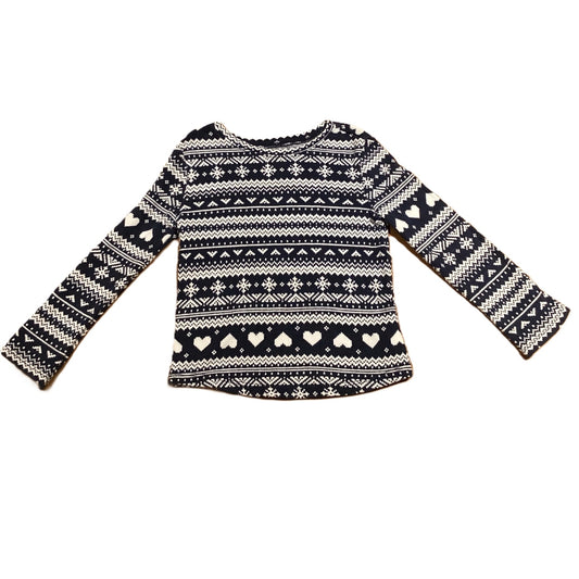 12-18 Girls Old Navy Navy Blue Fair Isle Long Sleeve Shirt