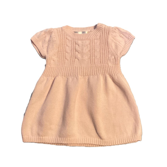0-3 Girls Cuddle Bear Light Pink Sweater Dress