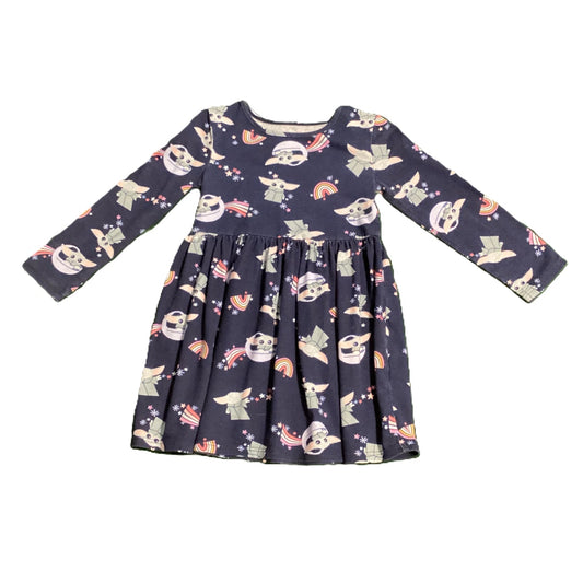 3T Girls Jumping Beans Blue Baby Yoda Dress