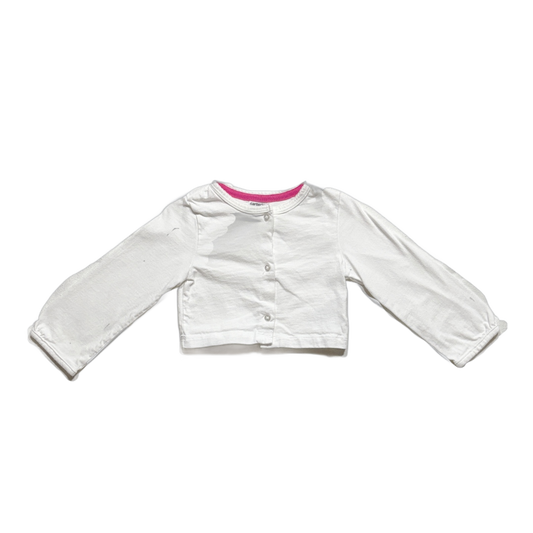 12-18 Girls Carter's White Lightweight Cardigan