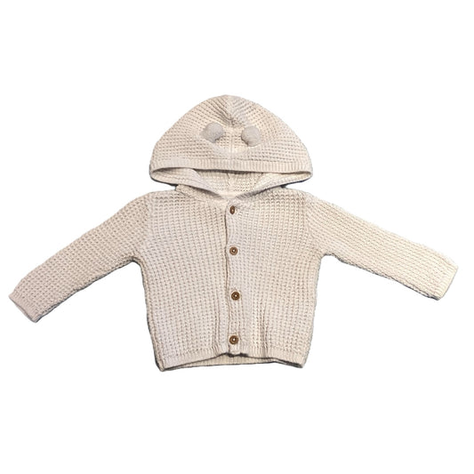 3-6 Girls Carter's White Cardigan Sweater w/Ears