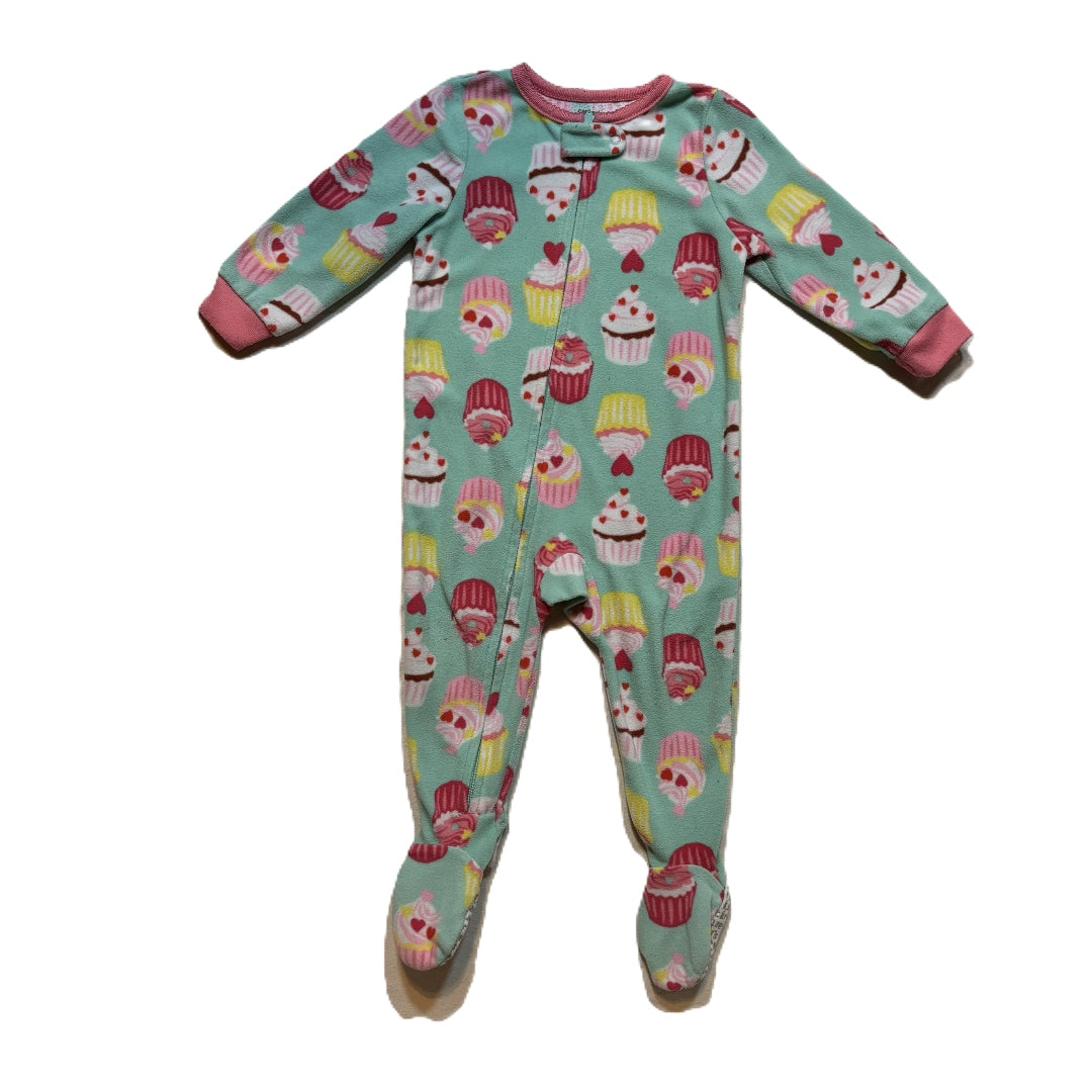 9-12 Girls Carter's Cupcake Fleece Sleeper