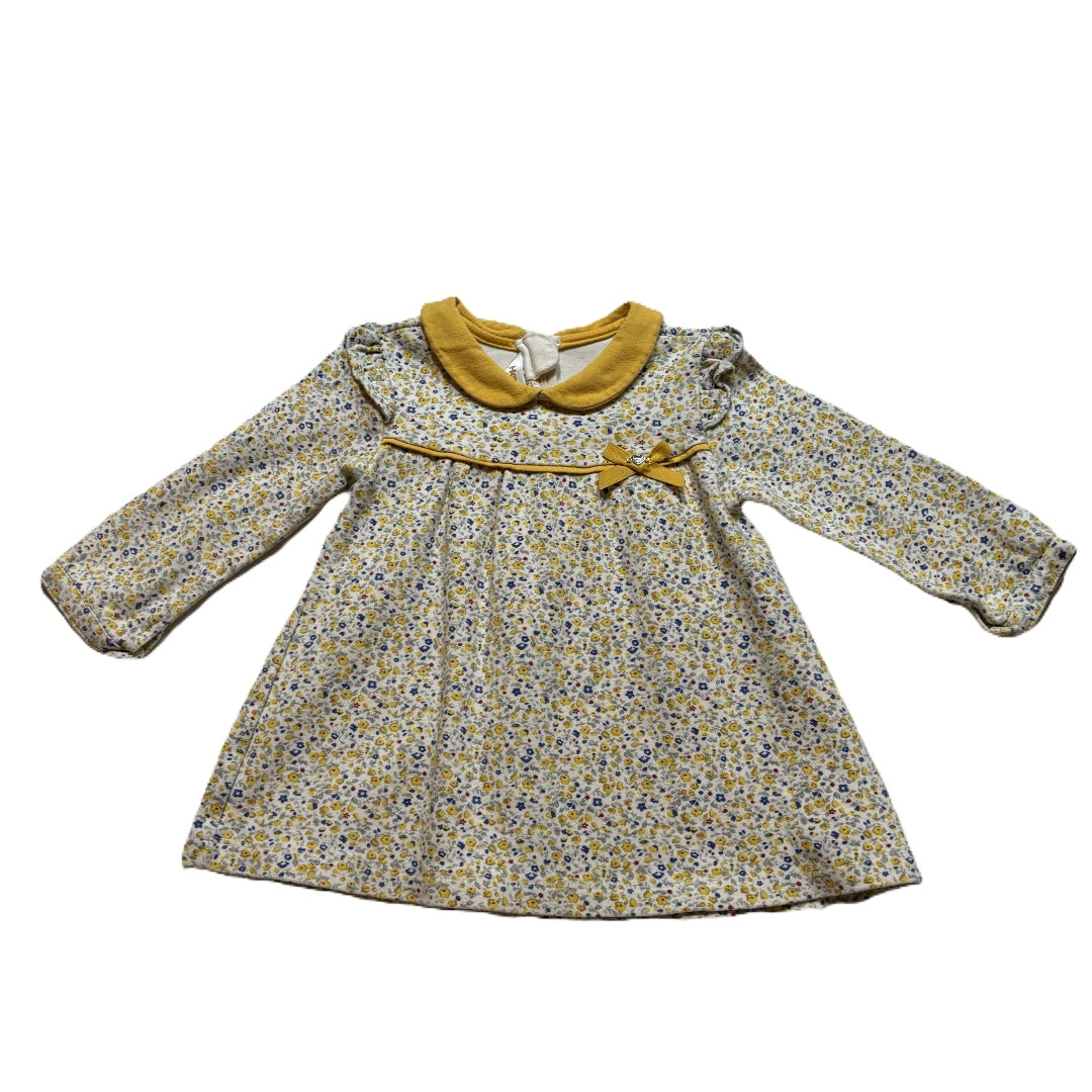 9-12 Girls Happyland Blue/Yellow Collared Dress