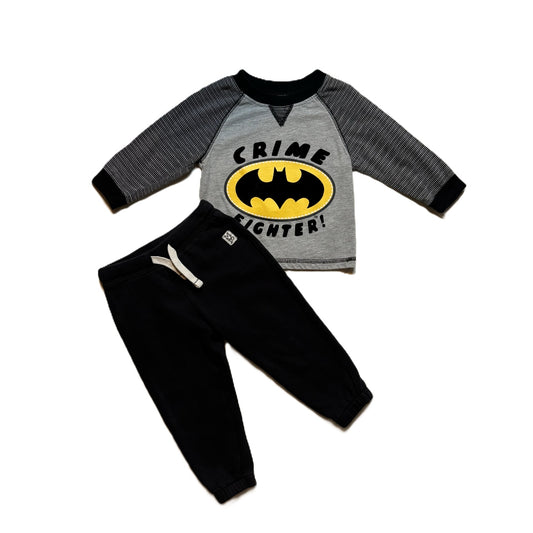 12-18 Boys Marvel Batman Long Sleeve, Carter's Black Sweatpants