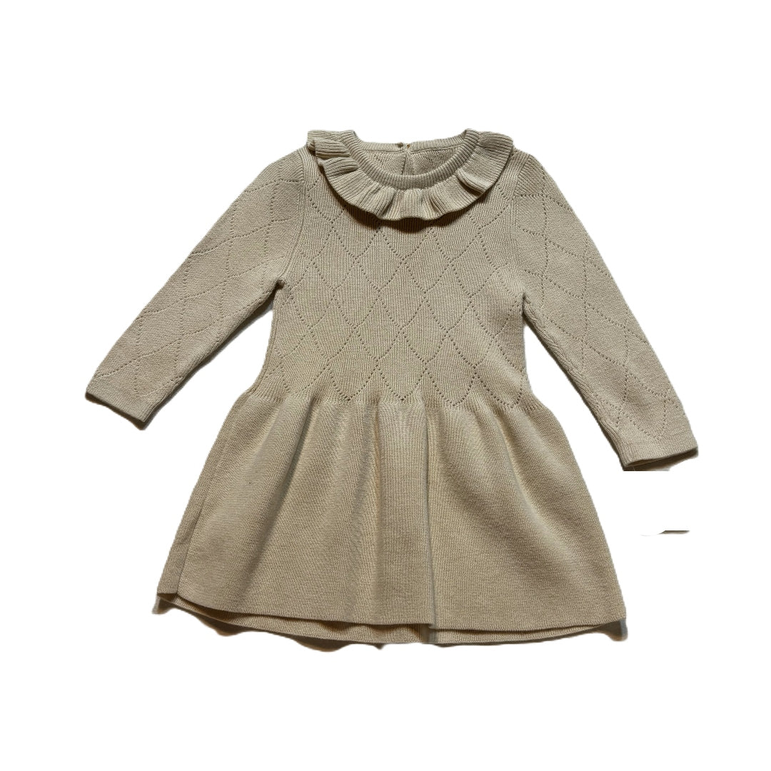 9-12 Girls Collared Sweater Dress
