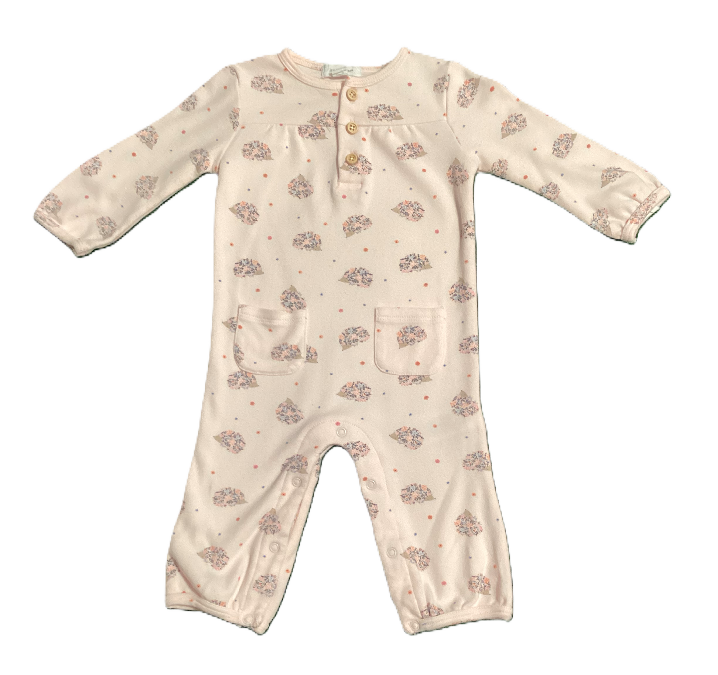 3-6 Girls Angel Dear One Piece w/Hedgehogs