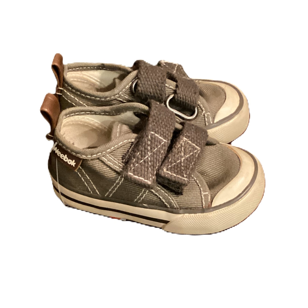 Size 2 Weebok Olive Sneakers w/Velcro Straps