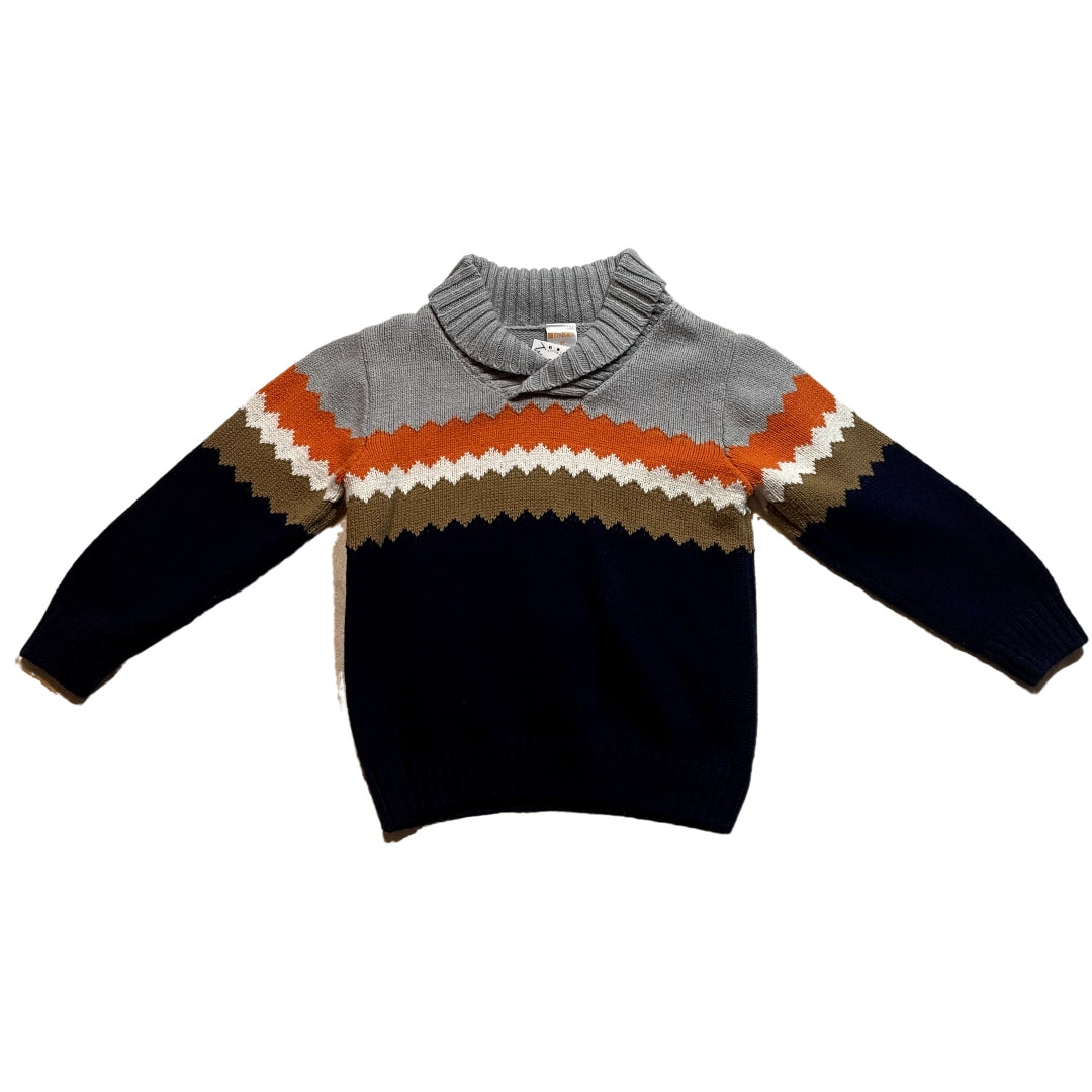 3T Boys Gymboree Striped Knitted Cowl Neck Sweater