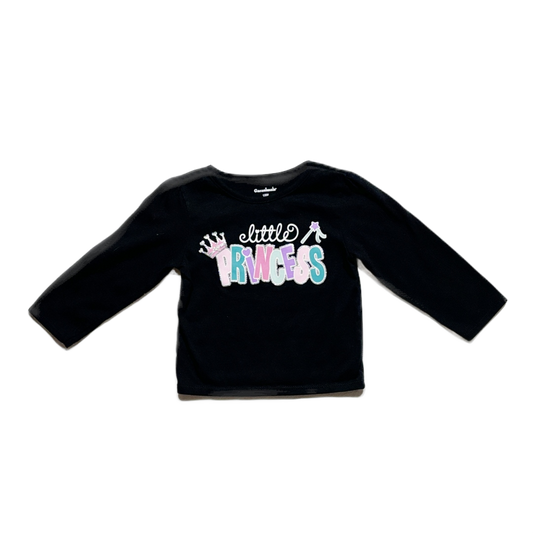 12-18 Girls Garanimals Black with Words Long Sleeve Shirt